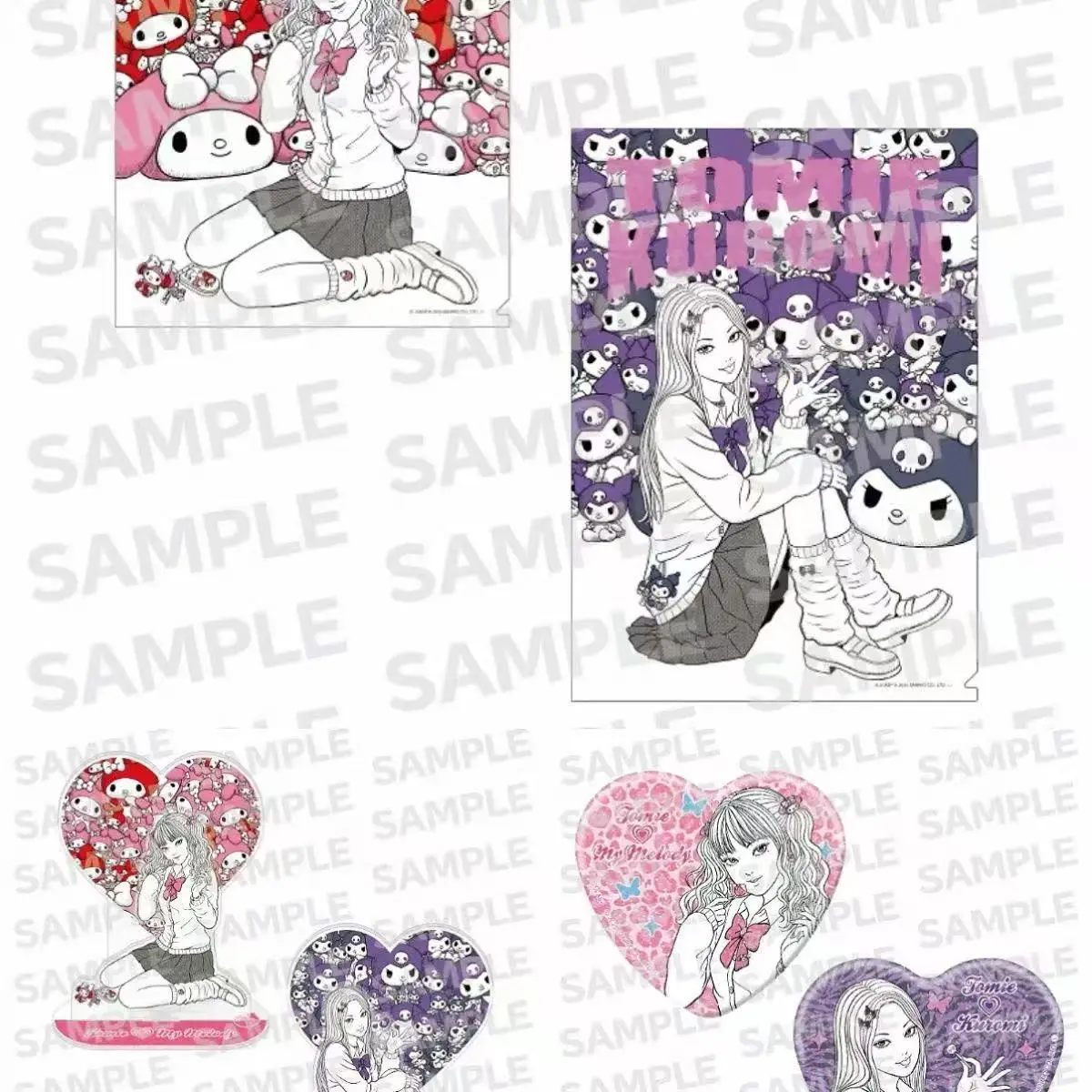 تومي تمثال Acg الديكور Junji Ito أنيمي الأجهزة الطرفية كورومي تومي الاكريليك حامل شكل قلب توميز ميلودي شارة معدنية اللعب