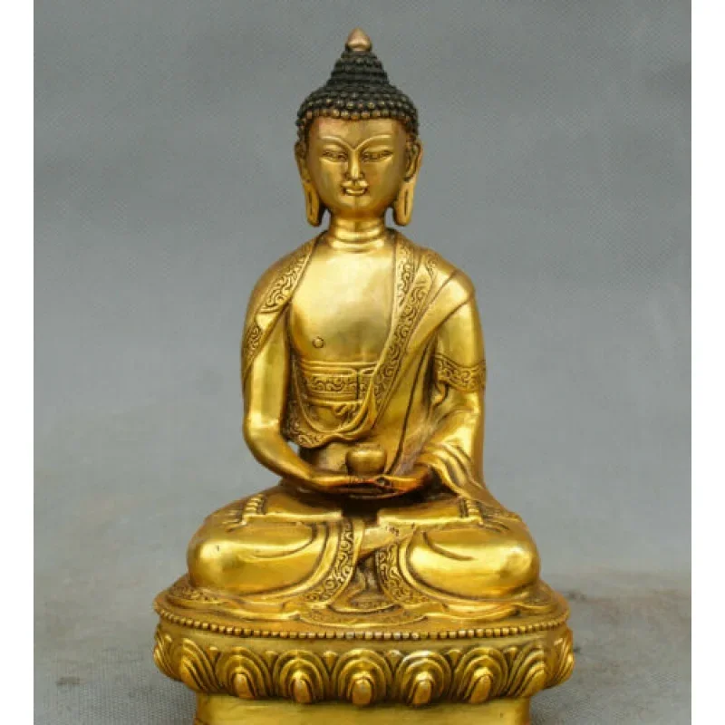 Buddhist Old Bronze Amitabha Buddha Shakyamuni Buddha Tagata Buddha Padma Pani Statue