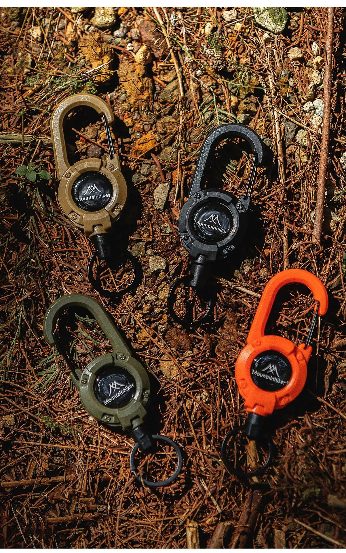Einziehbare Hochleistungs-Zugrolle mit Karabiner, starkem Stahlseil, Schnalle, Feder-Schlüsselring, Outdoor-Sport-Zubehör, Schlüsselanhänger-Werkzeug – Detail 11