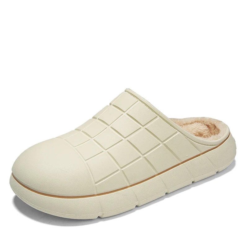 

35-45 Winter Home Slippers for Men Classic Thick Platform Shoes Male Warm Plush Indoor Slippers Washable Slippers Hombre Zapatos