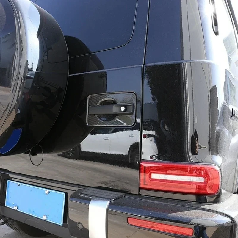 

For Mercedes Benz G-Class G63 G350 G500 Dry Carbon Fiber 2019-2022 Rear Door Tailgate Handle Cover Trim Modification Accessories