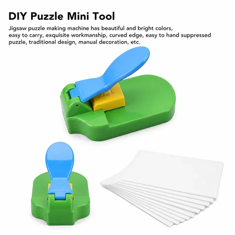 DIY Jigsaw Puzzle Maker Machine Create Custom Puzzles with 10 Adhesive Foams Photo Picture Cutter Tool for Fun Craft Gift