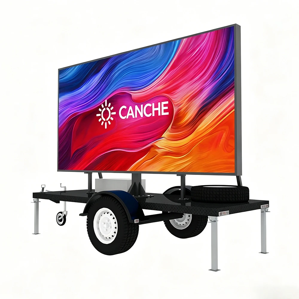 Outdoor Mobile LED Screen Trailer P4 P6 All in One Commercial Advertising Billboard Sign