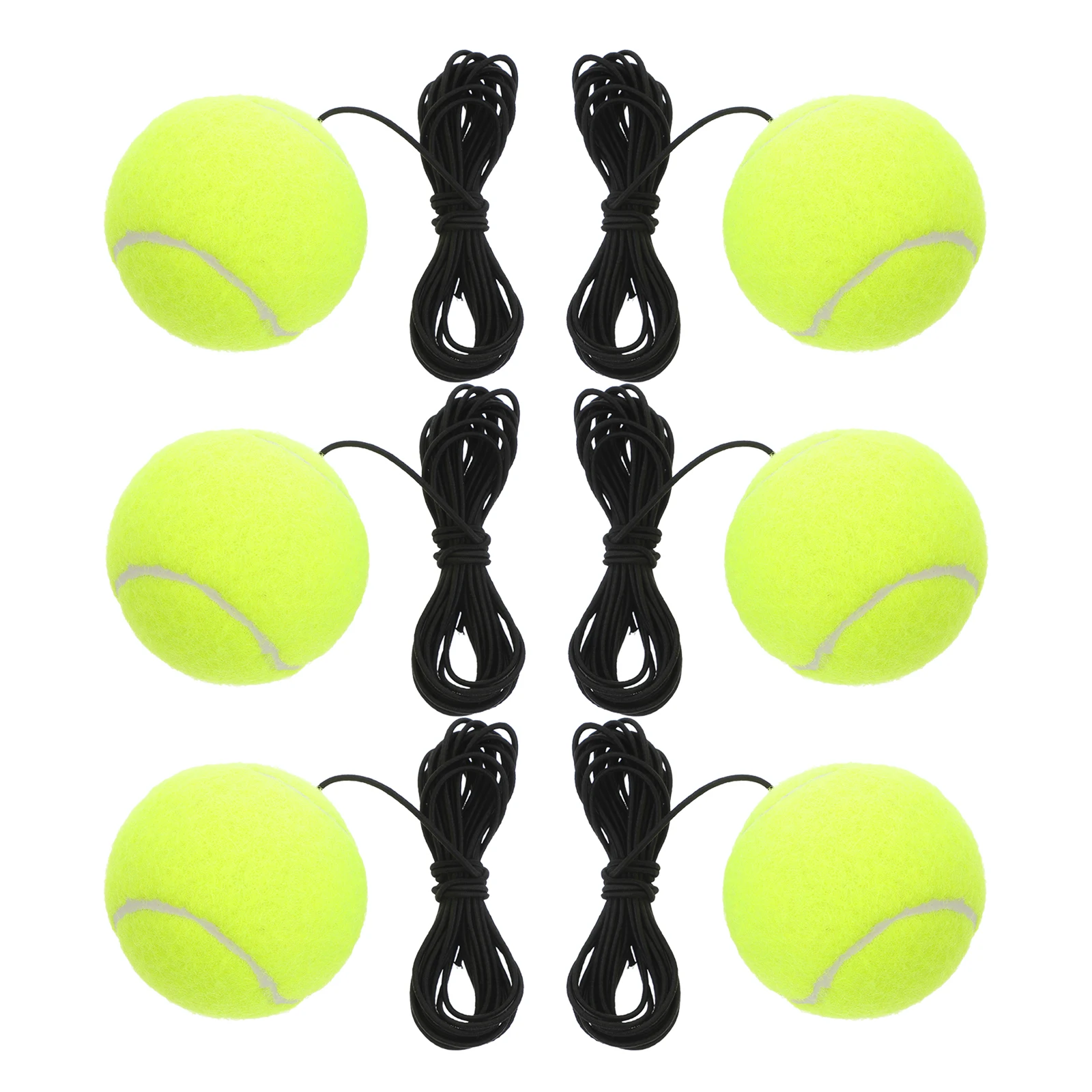 

6Pcs Rebound Tennis Trainer Bounce Training Tool Elastic Rope Ball Portable Beginner Practice Equipment Home Outdoor