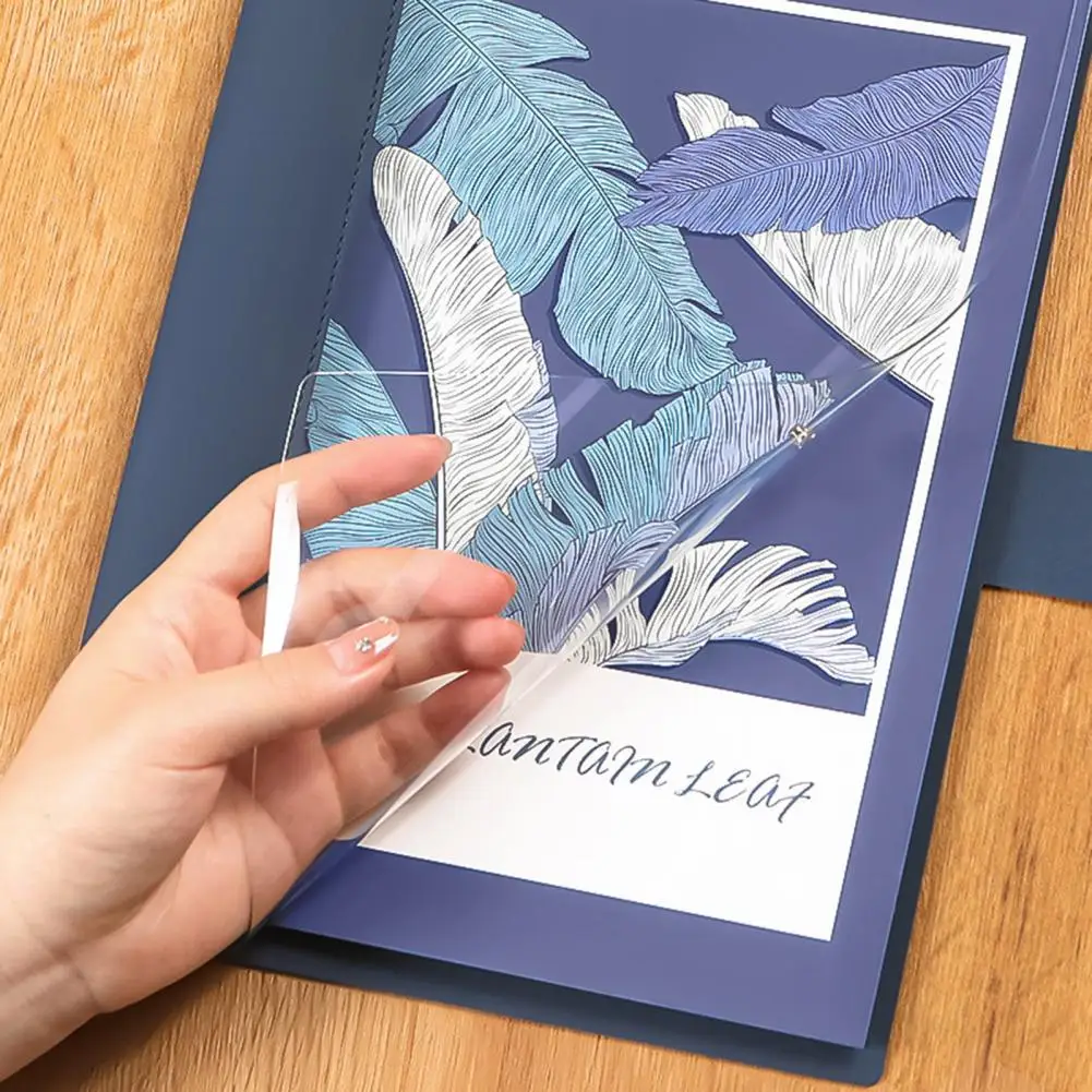 โน้ตแพ็ดสมุดโน๊ตแบบเติมได้ปกหนังเทียม120หน้าสมุดบันทึกแผ่นพีวีซีใสสำหรับองค์กร