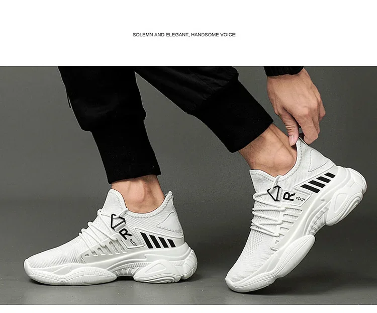 Herren-Schuhe mit verstecktem Absatz, atmungsaktive Sneaker, versteckte Absätze, erhältlich in den Höhen 8 cm und 6 cm, optional erhöhte Absatzhöhe, sportliche Schuhe für Männer, die größer wirken lassen. – Detail 13