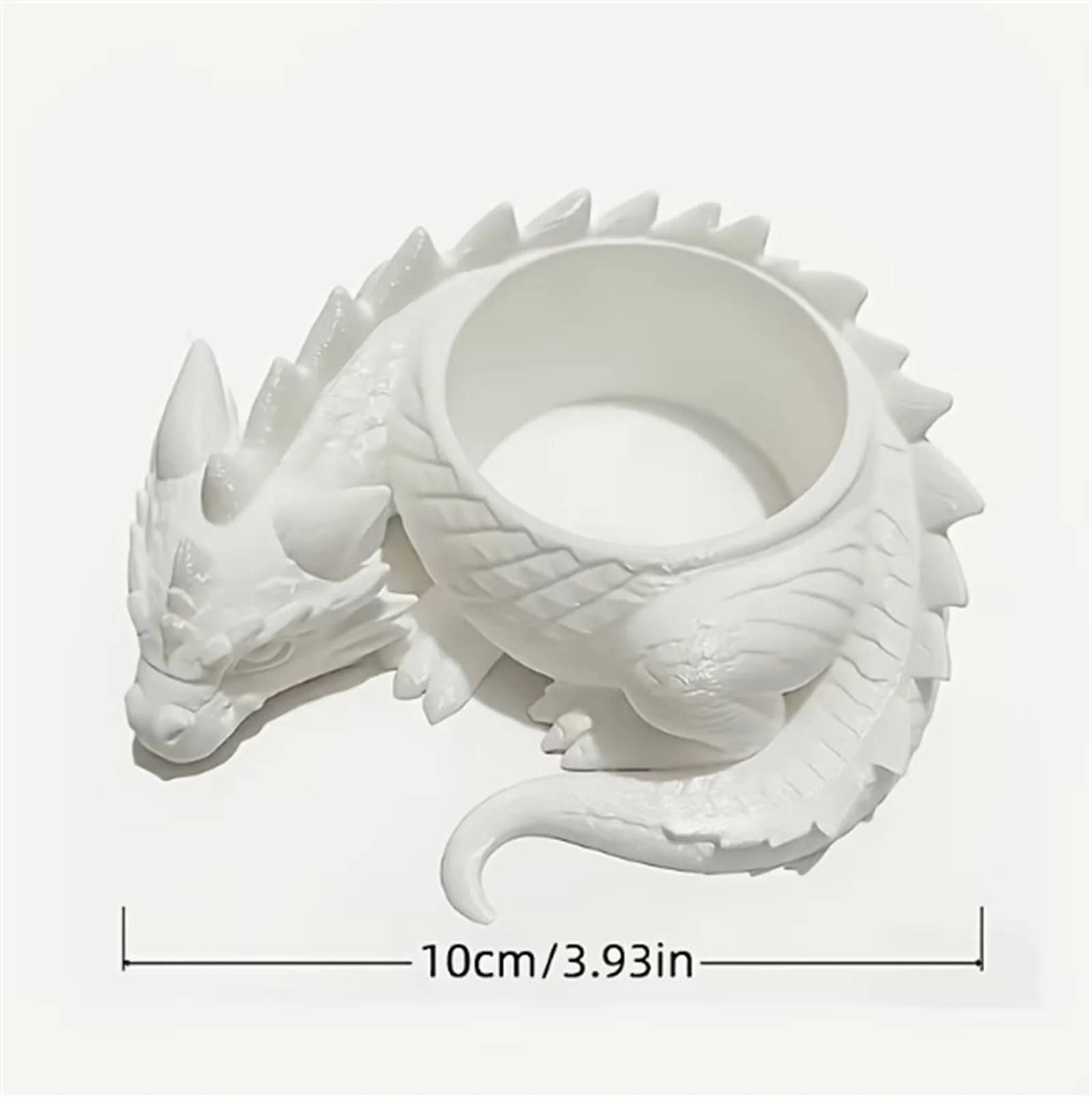 3D Printed Dragon Shaped Flowerpot Funny Dragon Figurine Planter Dragon Statue Desktop Ornament Jewelry Storage Tray Home Decor