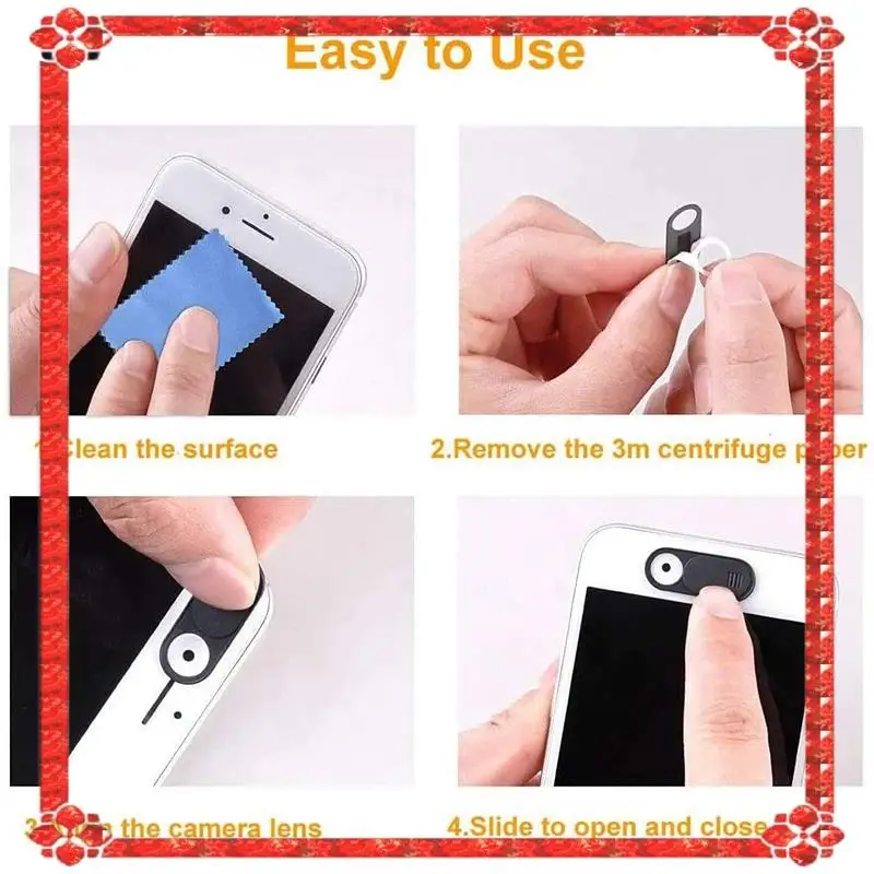 Consegna in 24 ore Custodia protettiva per fotocamera webcam Custodia protettiva per la privacy adatta per telefoni cellulari, tablet, laptop, 5 confezioni B