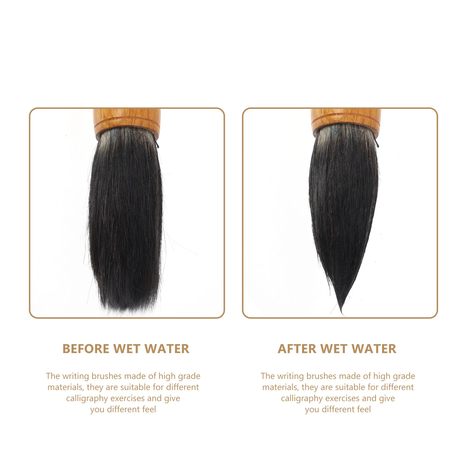 

1pc Ox Horn Tip Brush Traditional Calligraphy Pen Smooth Ink Flow Comfortable Grip Chinese Painting Writing Tool Art