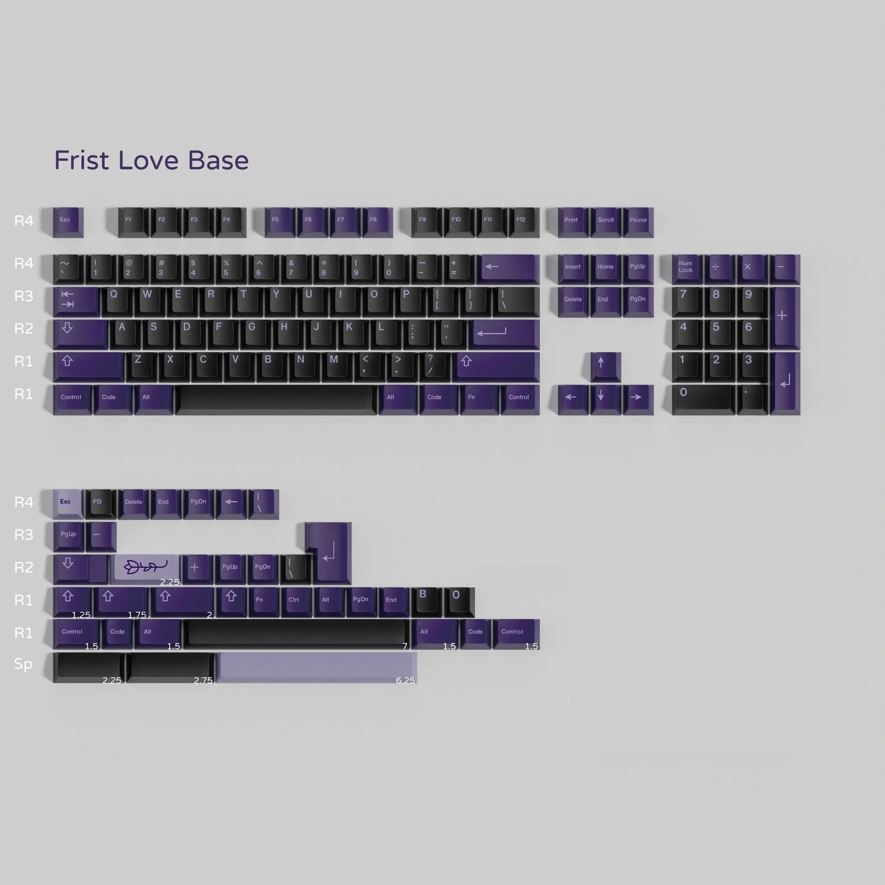 PBT Keycaps GMK First Love Keycap Cherry Profile Dye Sublimation Key Caps For MX Keyboard 2.25U 2.75U Split Spaces ISO Enter
