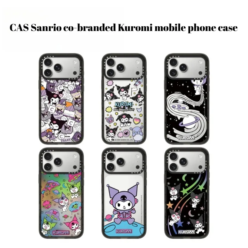 

Чехол для телефона CAS Sanrio Joint Kuromi для iPhone 17 Pro Max, прозрачный акриловый, противоударный, коллекционный, мультяшный