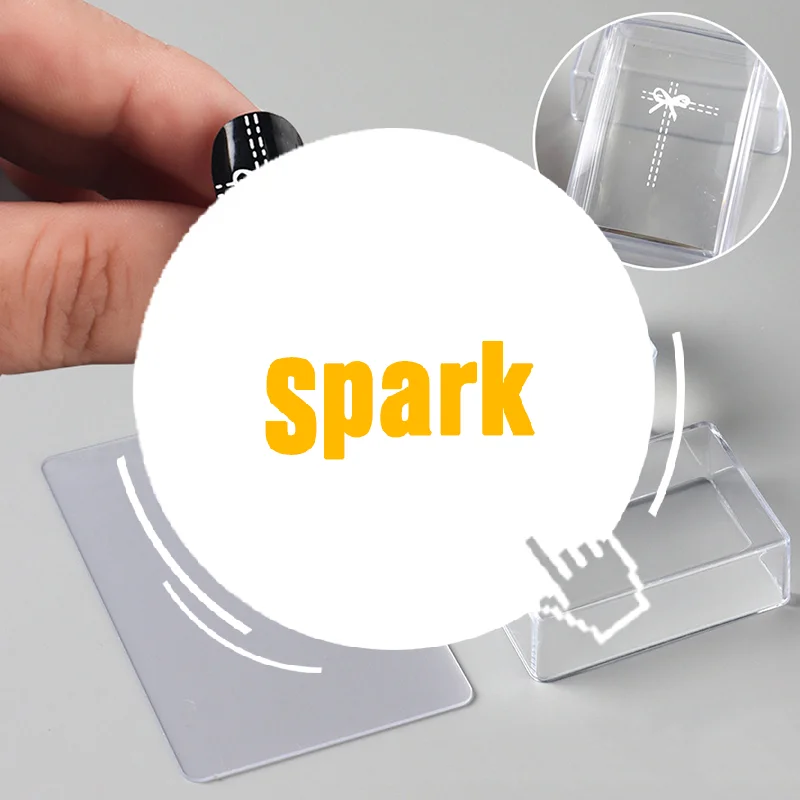 투명 직사각형 네일 아트 스탬퍼 스크레이퍼 포함 실리콘 헤드 전사 도구 빠른 클리어 젤리 프렌치 스탬핑 매니큐어