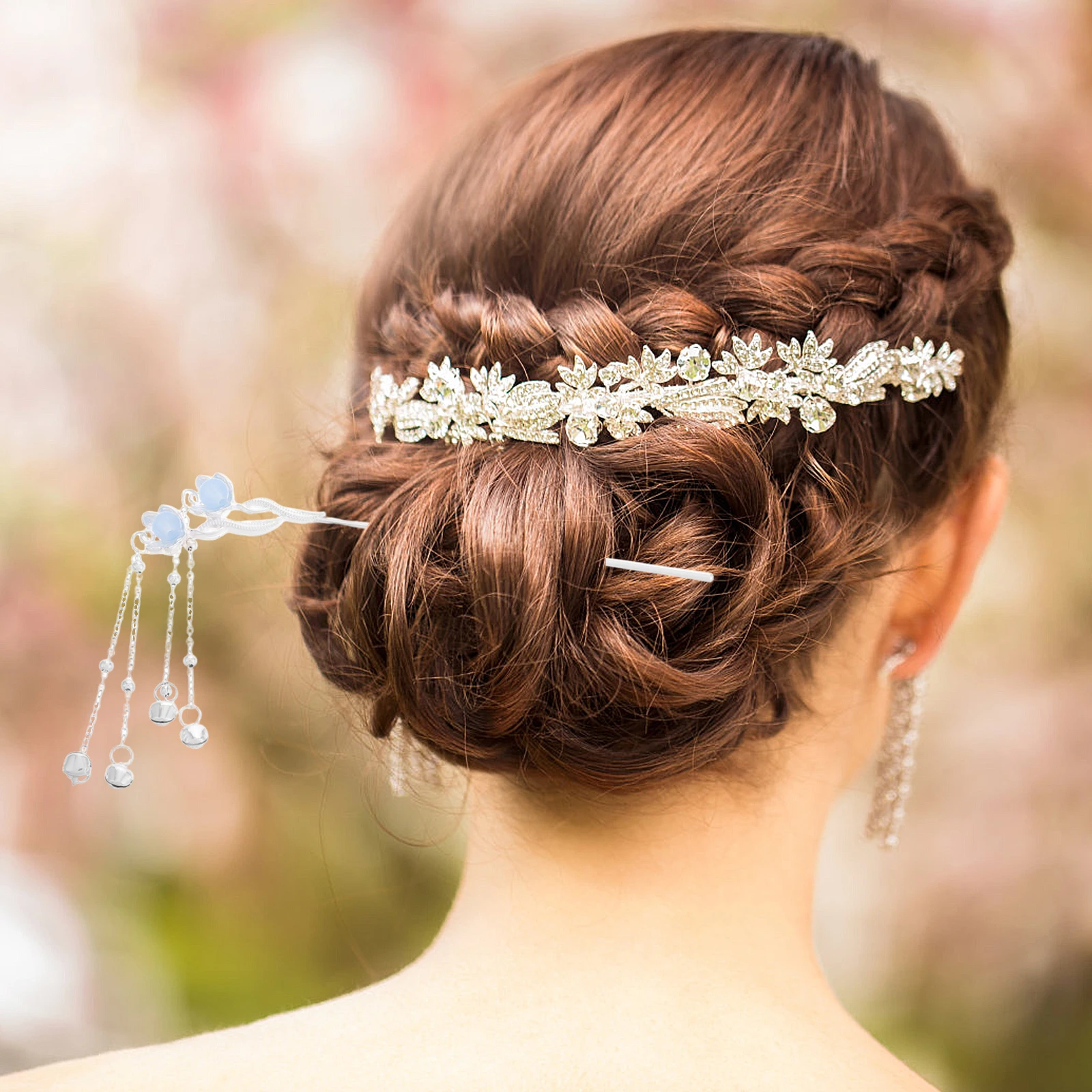 

Ancient Style Hanfu Hairpin Stick Chinese naments Accessories Girls Alloy Sticks Woman Elegant Tassel Design Practical Materials