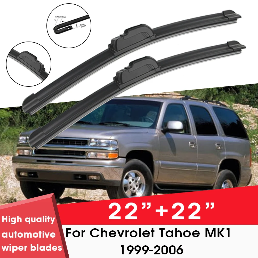 

Car Wiper Blades For Chevrolet Tahoe MK1 1999-2006 22"+ 22" Windshield Windscreen Clean Naturl Rubber Cars Accessories