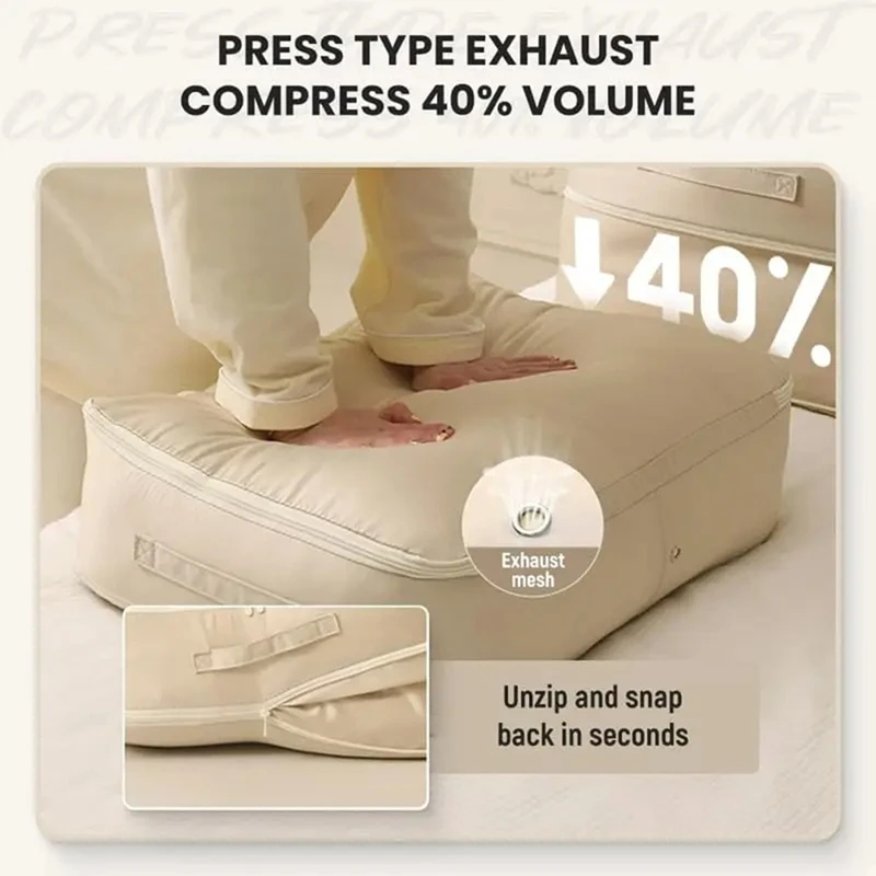 ABXF-tas penyimpanan kompresi untuk tempat tidur-Organizer selimut besar, tas kompresi pakaian jaket Bawah