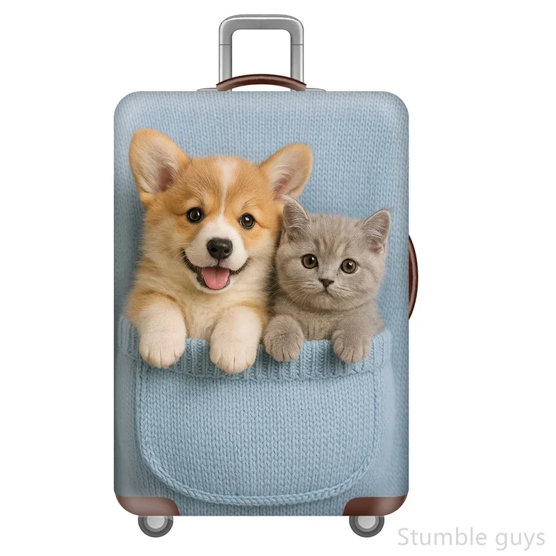 

Эластичный защитный чехол для багажа, моющийся, прочный, идеально подходит для отпуска, подходит для чемоданов на колесиках 18-32 дюйма.