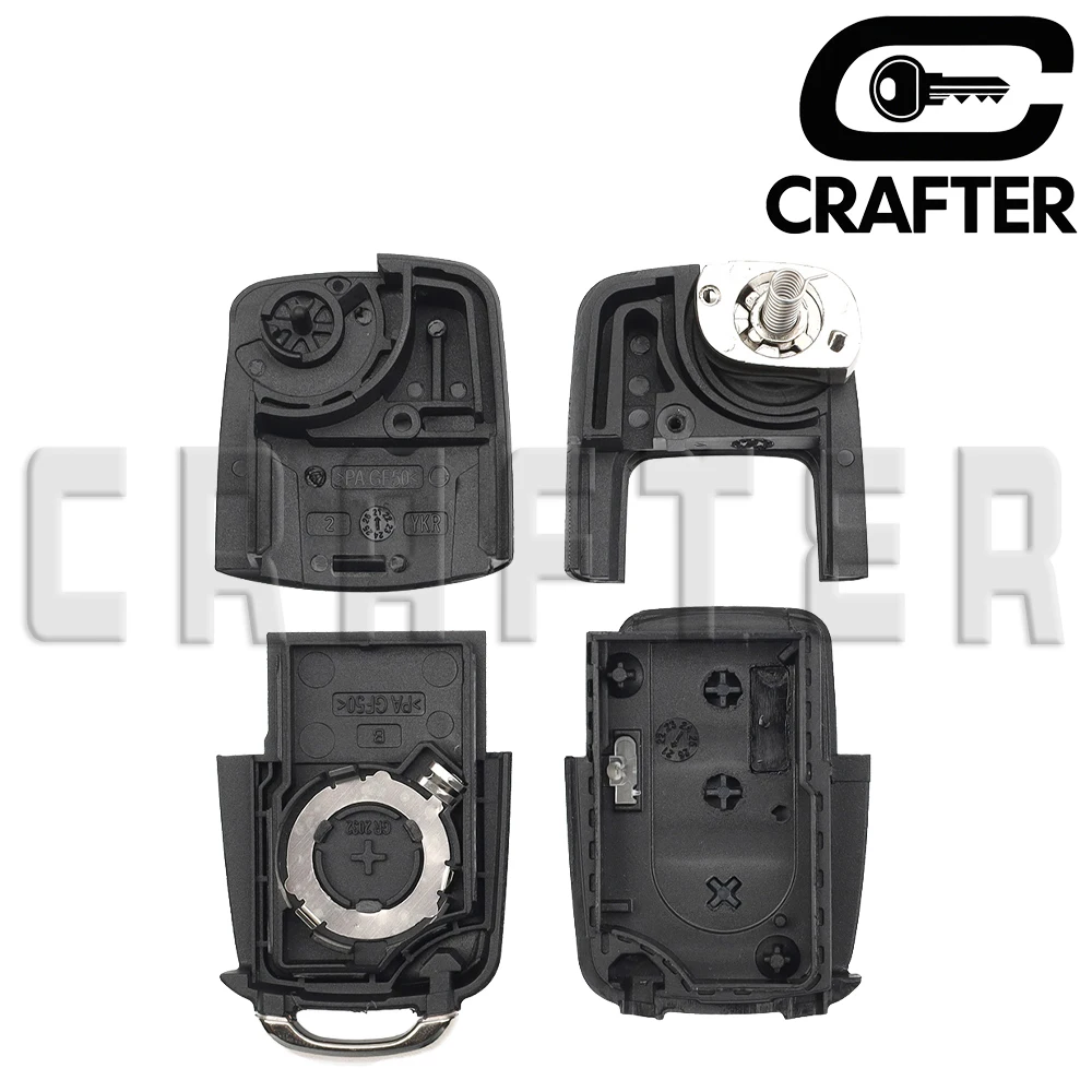 Key Crafters 1J0959753N/CT/DA/AH 433MHz ID48 CHIP Flip Remote CarKey For VW VolkSwagen Caddy Passat Golf Tiguan 1K0959753N/G