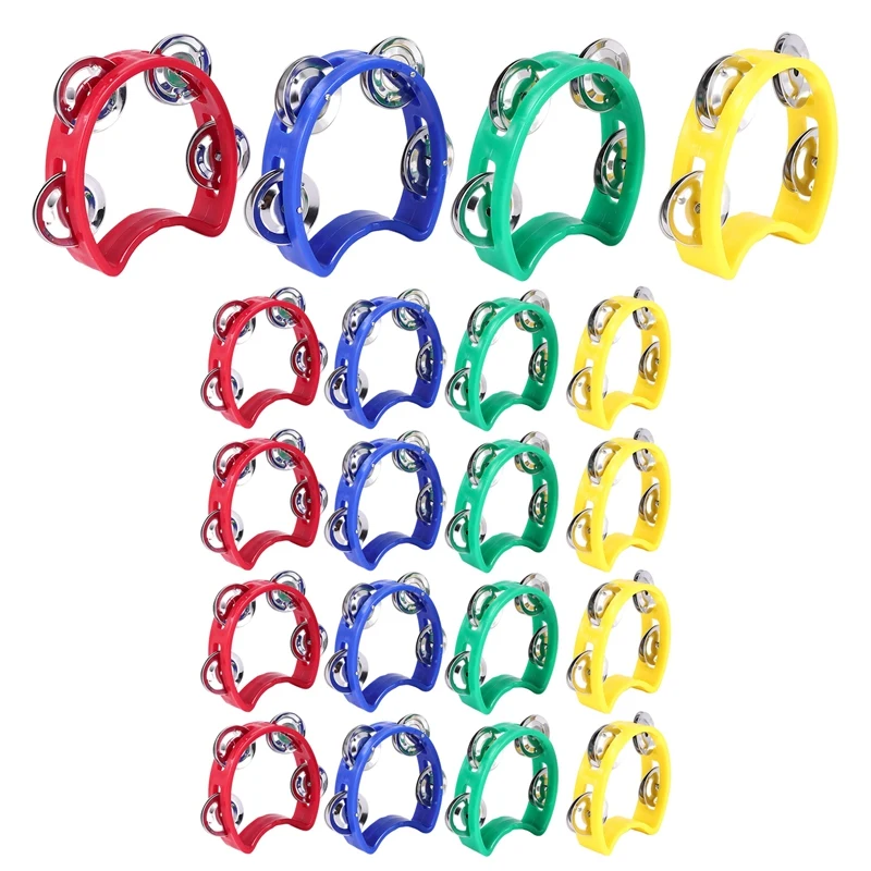 20Piece For MINI Handheld Tambourines Percussion Rhythm Party Musical Instruments