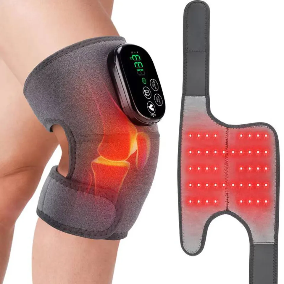 

LED Red Light Knee Massager Hot Compress Vibration Shoulder Elbow Pad Heating Knee Brace For Arthritis Joint Injury Pain Relief