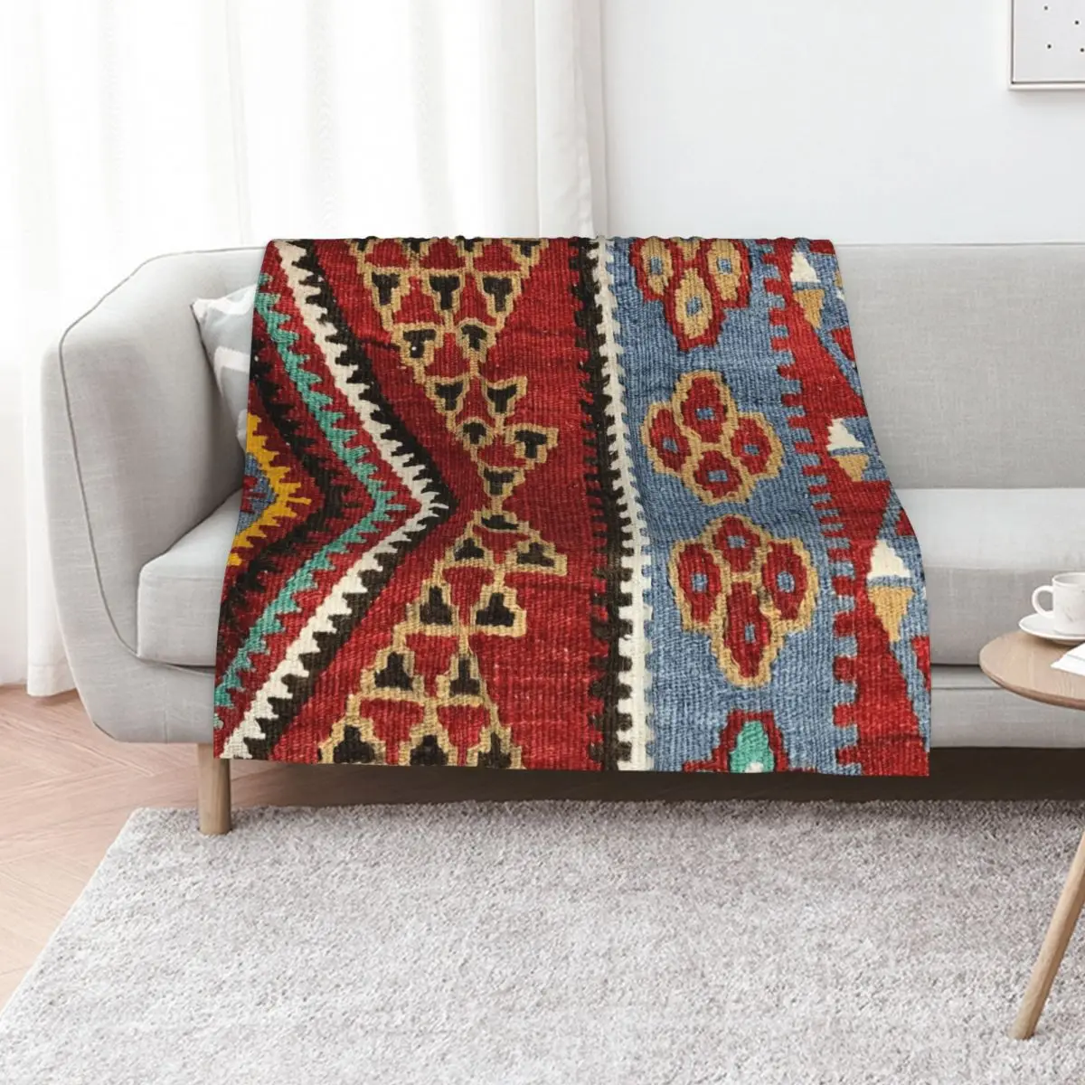 Decorative Kilim, Navaho Weave, Woven Textile Throw Blanket Beautifuls Cute Sofas christmas gifts christmas decoration Blankets