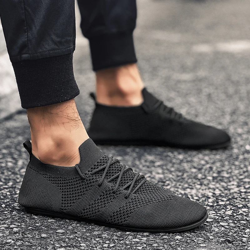MAEDEF Classic Men’s Mesh High Quality Flats Outdoor Walking Shoes Fashion Breathable Non Slip Casual Loafers Summer Mens Shoes