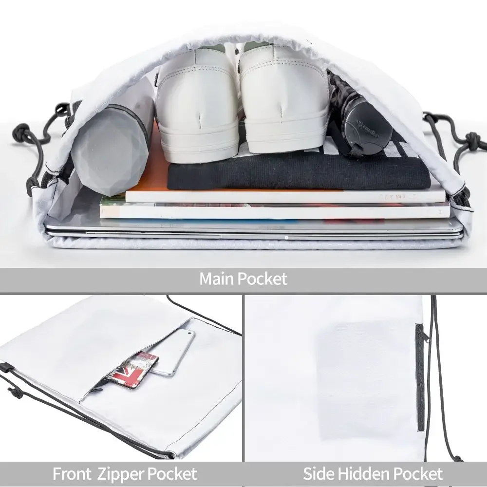 Personalized Customize School Backpack, Picture Customize Back To School Bag,Lightweight Drawstring Pocket Back To School Anime