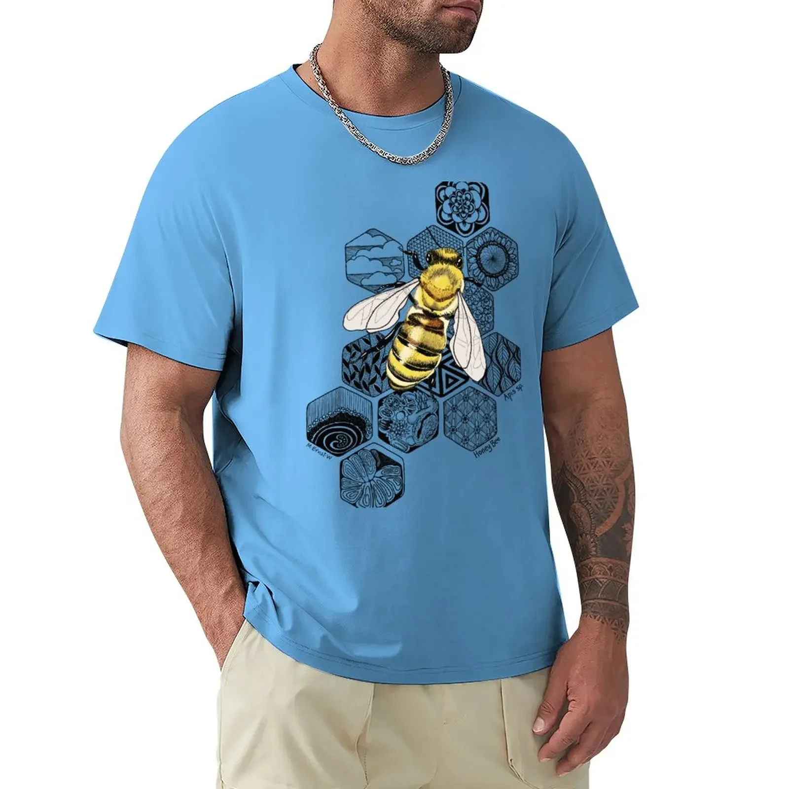 

Golden Honey Bee Doodle T-Shirt boys whites Blouse mens big and tall t shirts