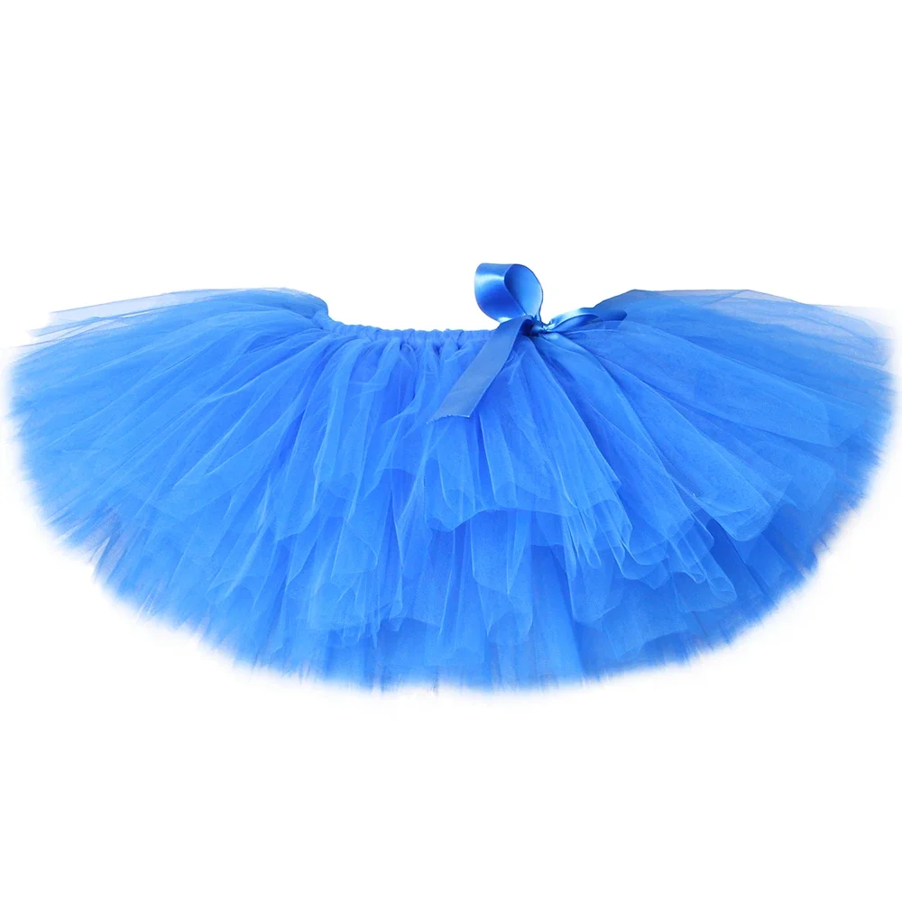 Girls Royal Blue Tutu Skirt Fluffy Kids Skirts for Girls Ballet Dance Tutus Toddler Baby Girl Mini Tulle Skirt Child Pettiskirt