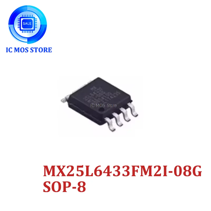 10PCS MX25L6433FM2I-08G SOP-8 Memory chips IC 25L6433F