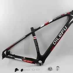 New QILEFU Mountain Bike Matte Full Carbon Fibre Bicycle Thru Axle Disc Brake Frame Carbon MTB frame 27.5/29er*15.5/17.5/19 Inch