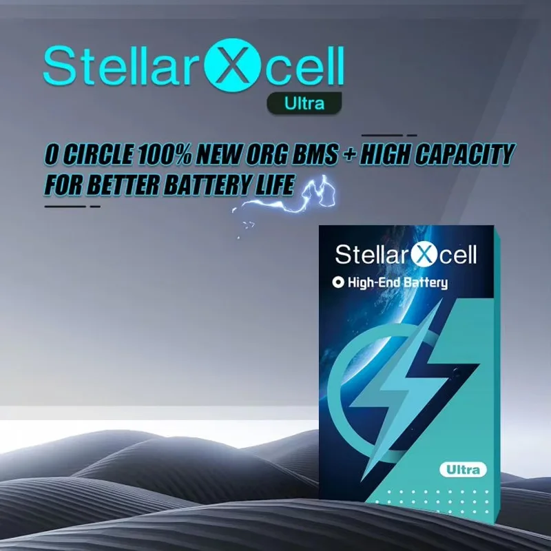 StellarXcell Ultra-Batterie d'origine pour iPhone, haute capacité, longue durée de vie, iPhone 7Plus, iPhone 8Plus, iPhone 14pm, iPhone 13pm, iPhone 11