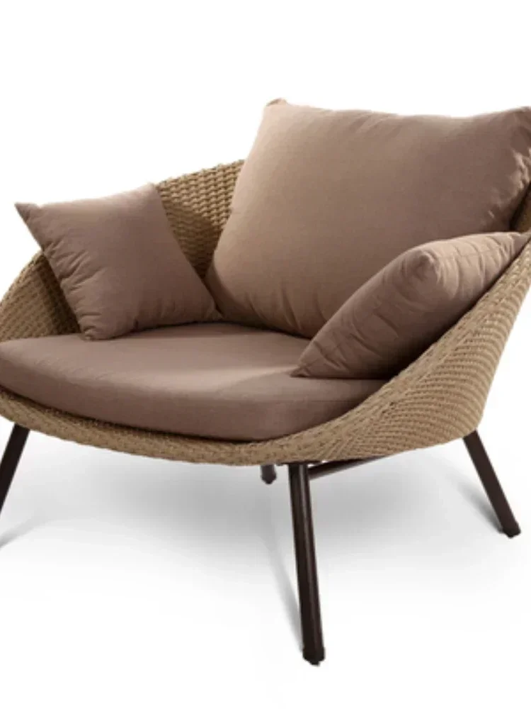 Silla de ratán para patio exterior, conjunto de cuatro piezas, para ocio, balcón, modelo homestay, interior, sofá pequeño