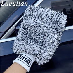 Lucullan Two Bucket Method Microfiber Gloves 3 Colors Premium Car WashMitt LARGE Size Special Customized For Car Washers