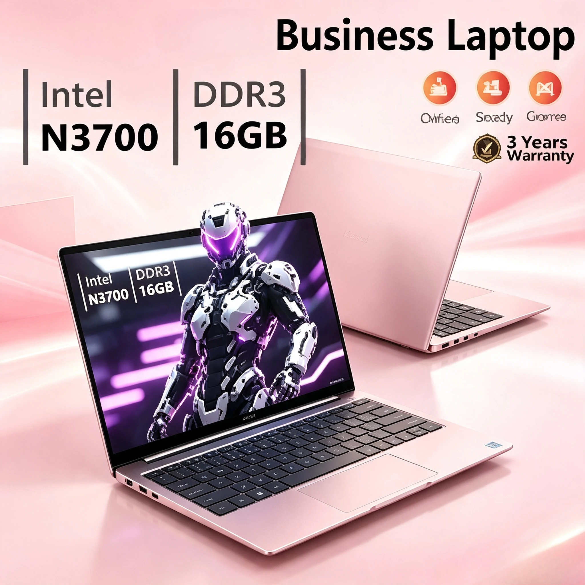 Intel N3700 Notebook Gamer 15.6Inch Ultra Slim Laptop 16GB RAM 2TB SSD 1920*1080 Display PC Windows 11 Office Study Computer