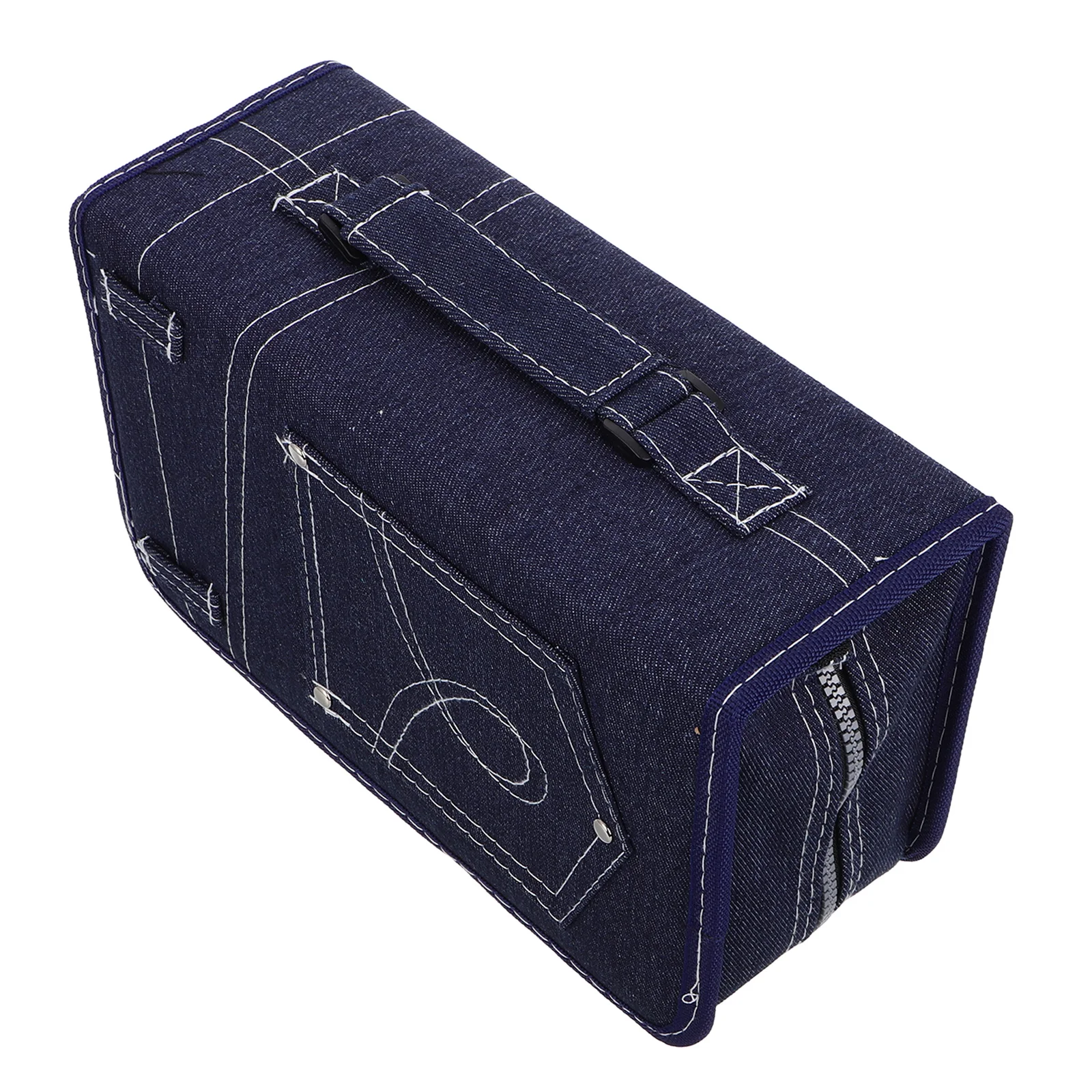 

Denim Fabric Cd Dvd Storage Bag 128 Capacity Compact Disc Holder Reusable Protective Pouch for Media Collection