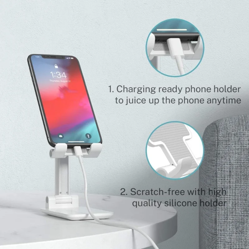 New Desk Mobile Phone Holder Stand for IPhone IPad Xiaomi Adjustable Desktop Tablet Holder Universal Table Cell Phone Stand