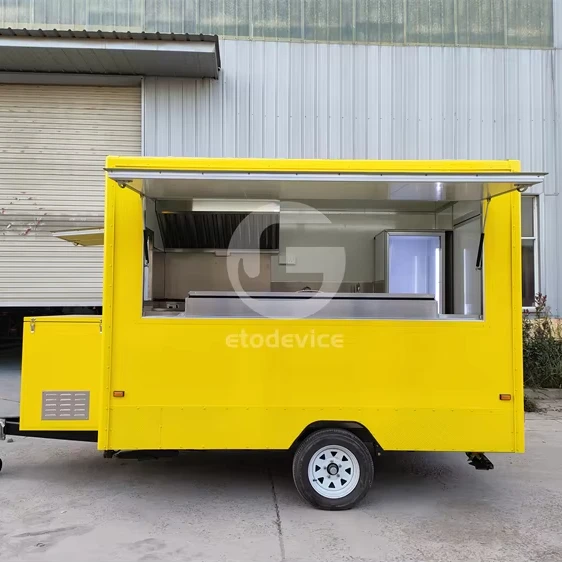 2025 China Commercial Concession Trailer Food Truck Cart Street Mobile Ice Cream Coffee Food Trailer for Sale