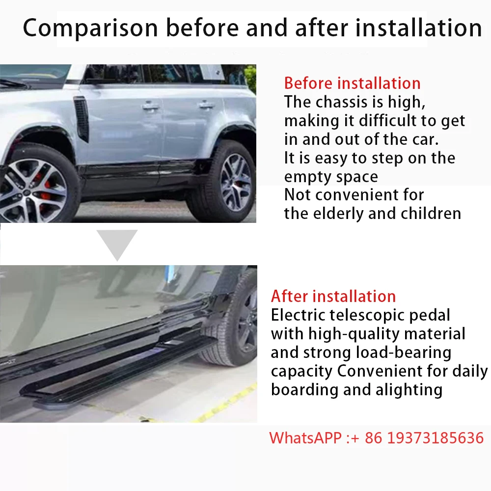For Land Rover Defender L663 Electric Side Step Running Boards 2019-2025