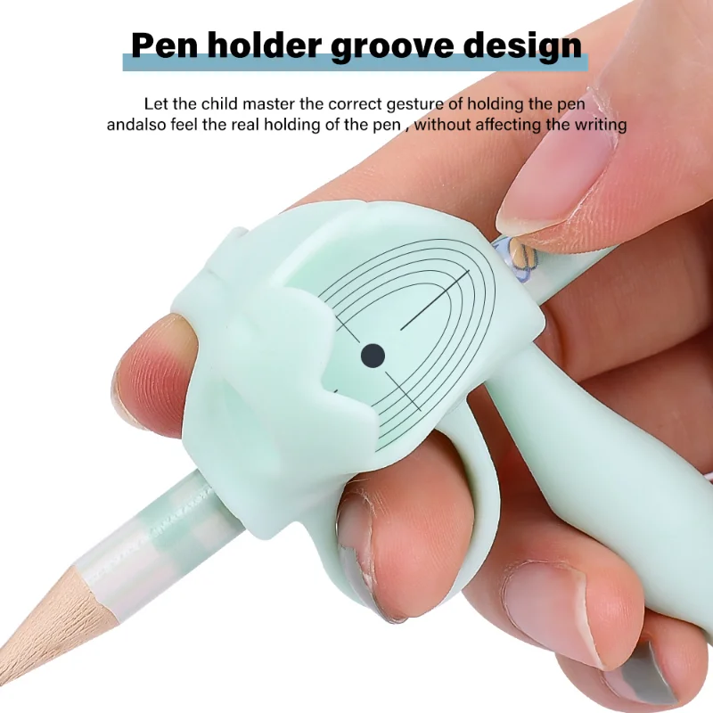 Children's Writing Posture Pen Holder Soft Silicone Pencil Holder for Kids Learning Aid Grip Posture Correction Stationery Gift