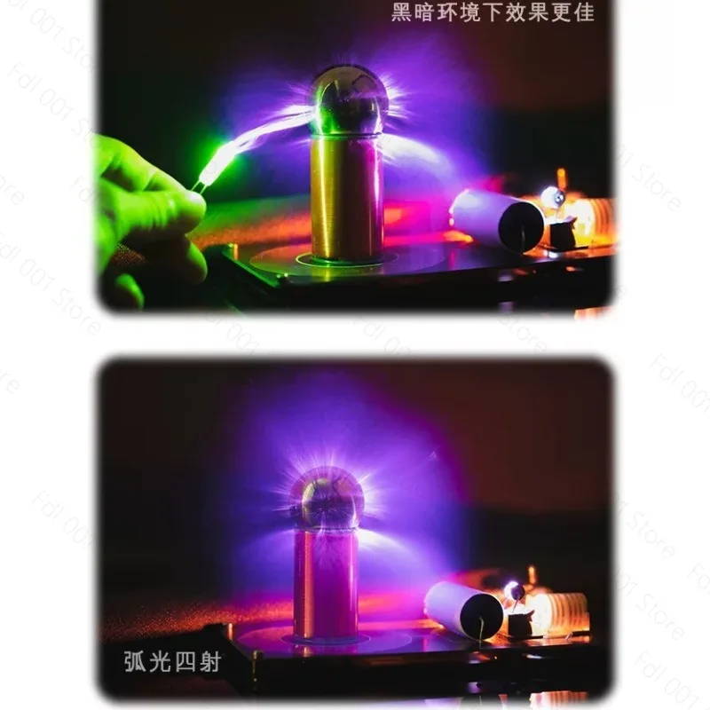 Spark gap for Tesla coil kit DIY technology to make wireless transmission lights arcing and arc spraying