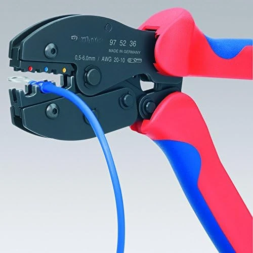 Crimping pliers insulated terminal plug connection butt connection