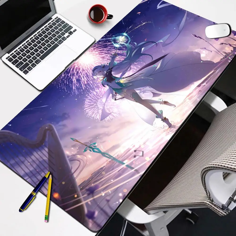 

Large XXL Mousepad Honkai Firefly Mouse Pad Computer Keyboard Pad Anime Gaming Accessories Desk Mat HD Student Writing Mat