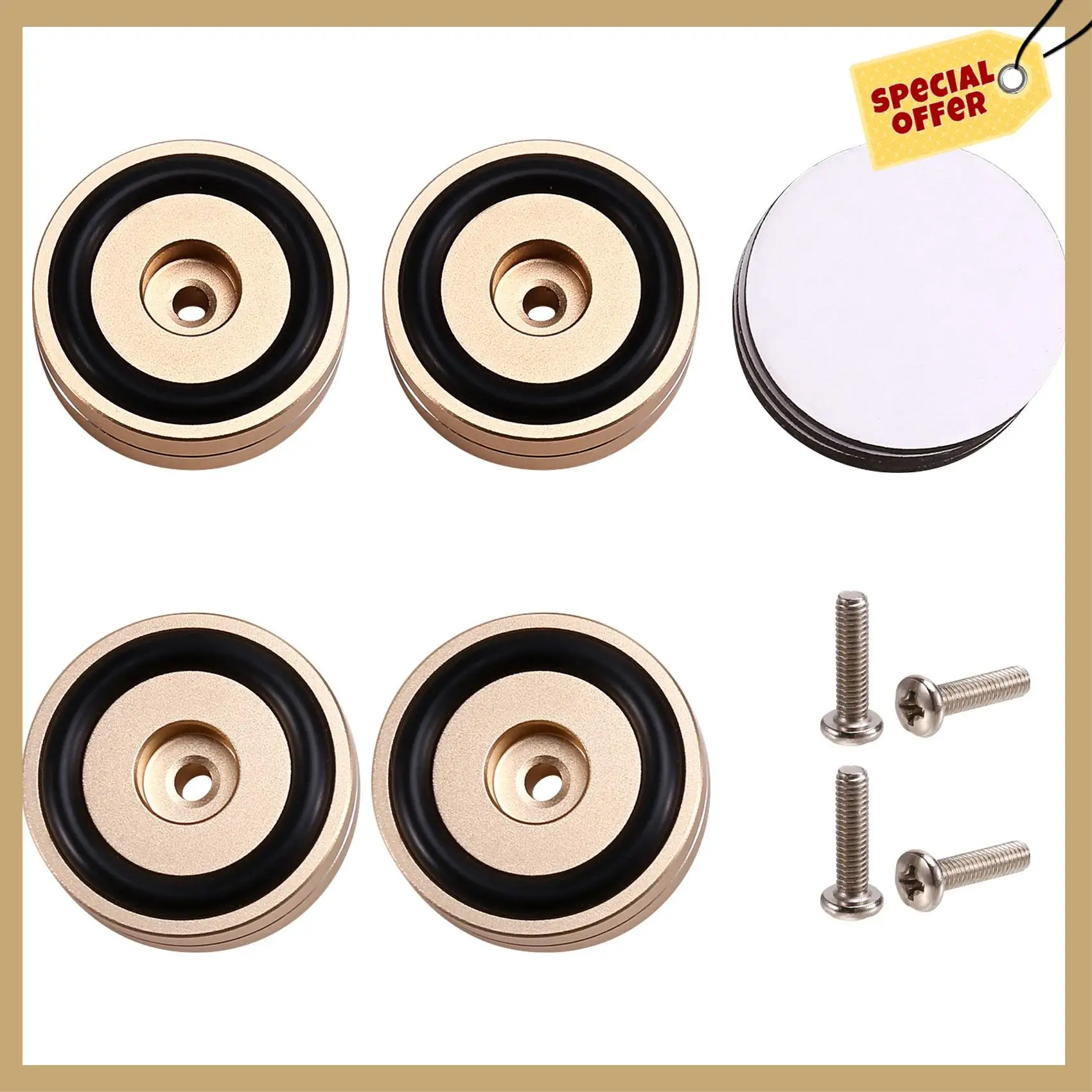 Стабильная производительность-4 шт. Hi-Fi изолирующие ножки для проигрывателя, подставка для динамиков, шипы, аудиопрокладки, для усилителя/динамика/поворотного стола 40X15 мм