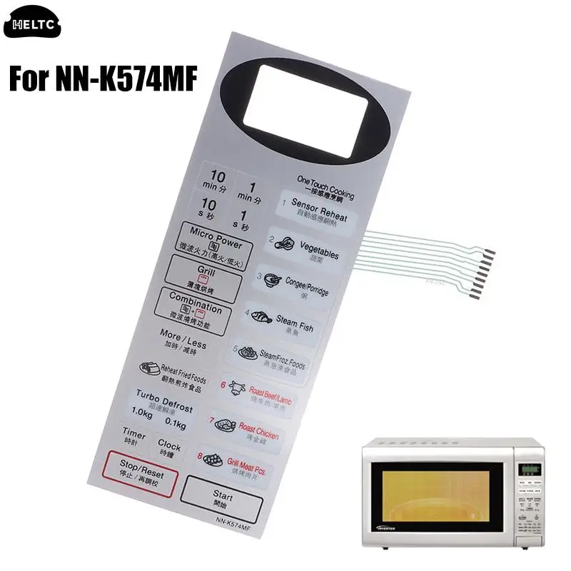 1pcs Membrane Switch Microwave Oven Accessory Panel NN-K574MF Membrane Switch Touch Switch Control Button Replacement Parts