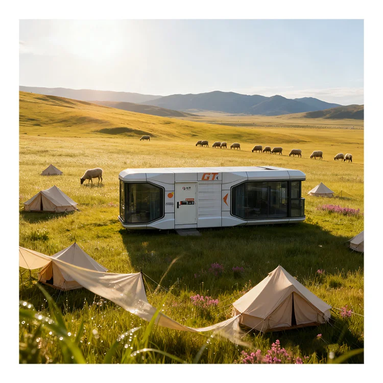 Glass Space Capsule Easy Installation Modern Environmentally Friendly Prefab Modular Hotel Mobile House for Camping
