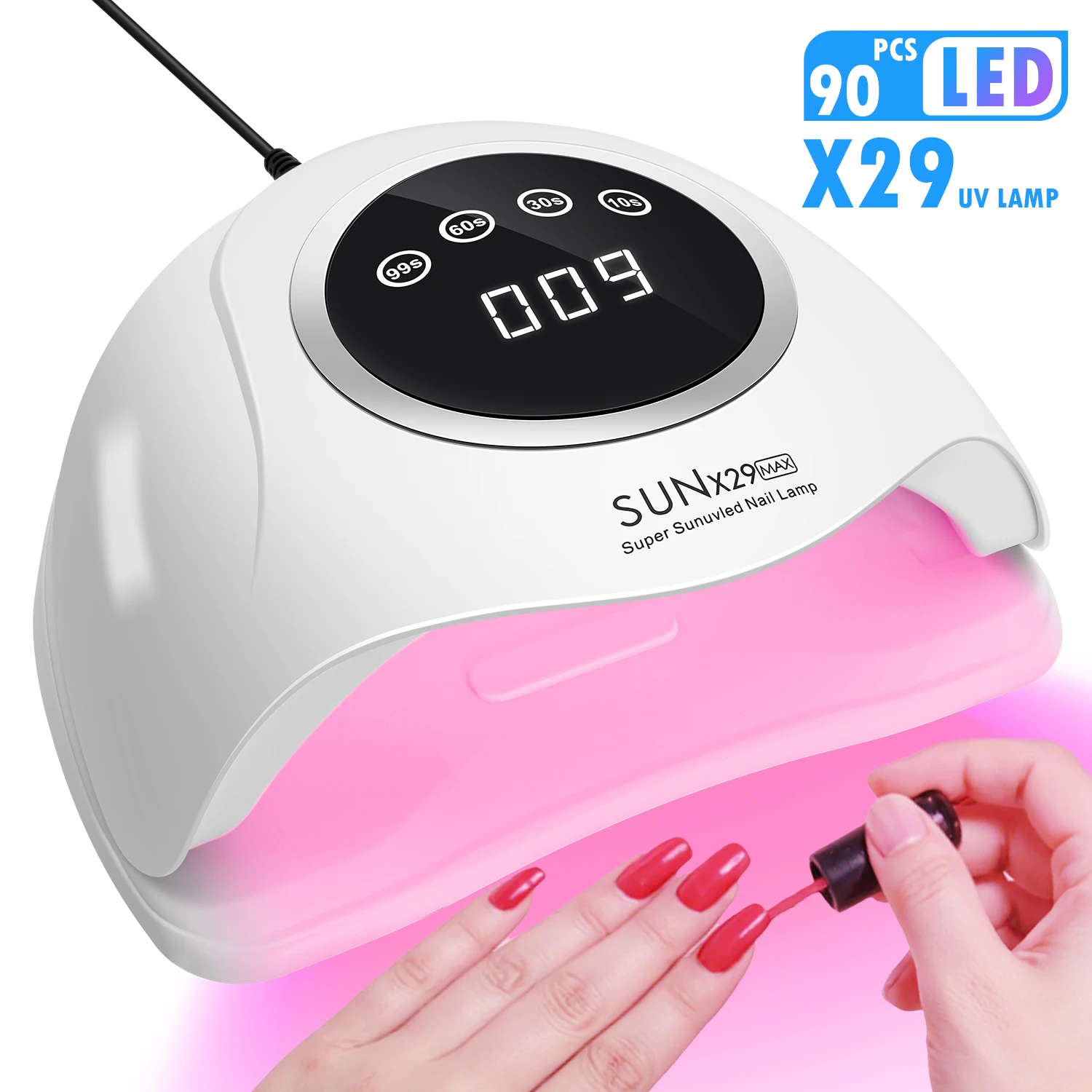 ไดอาน่าบิวตี้ ยูวี เนล แลมป์เครื่องอบเล็บมืออาชีพพร้อมหน้าจอสัมผัส โคมไฟทำเล็บมืออาชีพพร้อมเซ็นเซอร์อัจฉริยะ เครื่องมือทำเล็บ