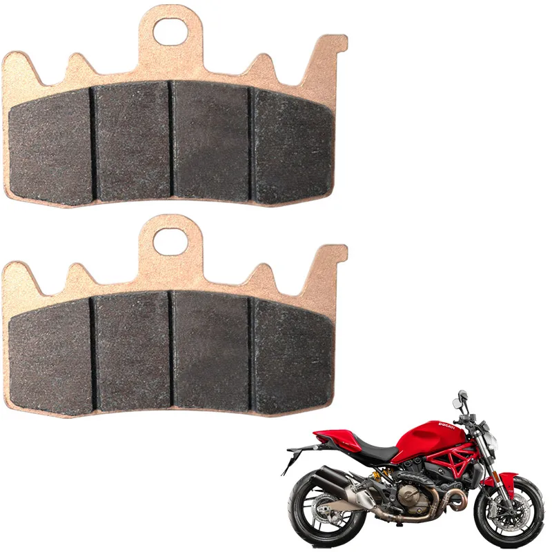 For DUCATI 821 939 Hypermotard SP Hyperstrada Stripe 959 Panigale Corse Motorcycle Copper Based Sintered Front Brake Pads