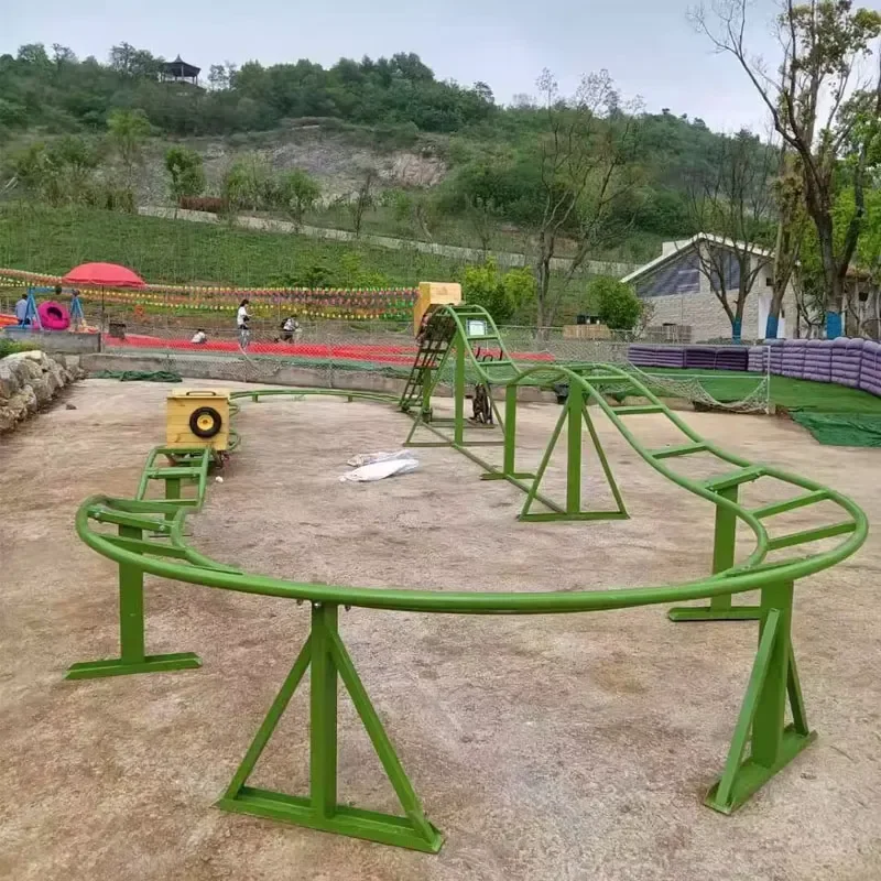 Unpowered Sports Entertainment Parent Child Interactive Games Bicyclists Pedal Roller Coaster Children Playground Equipment