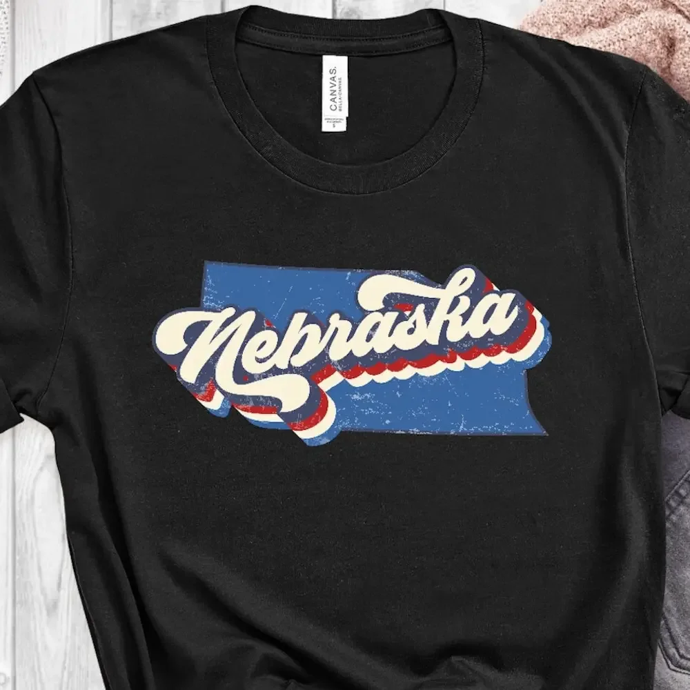 Vintage Nebraska T Shirt Retro Pride College Student S State