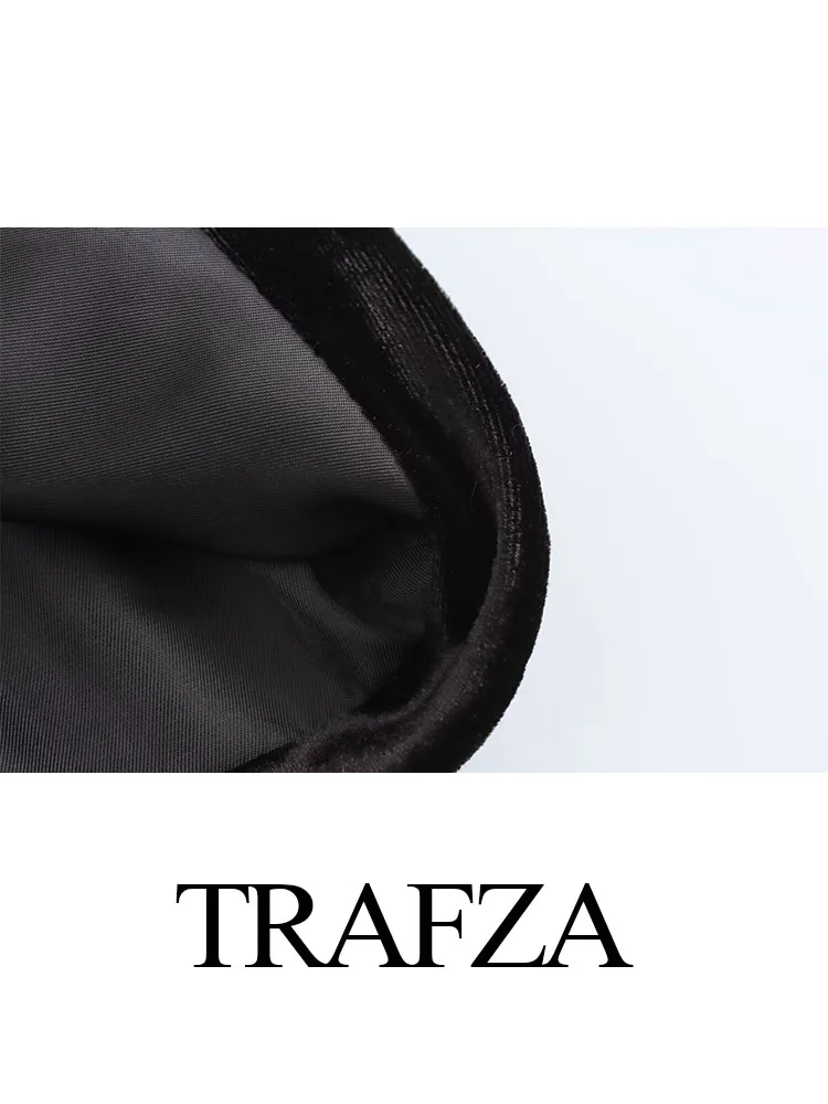 TRAFZA Summer New Fashion Women Dresses Black O-Neck Sleeveless Hollow Out Bow Decorate Zipper Female Sexy Slim Mini Dress